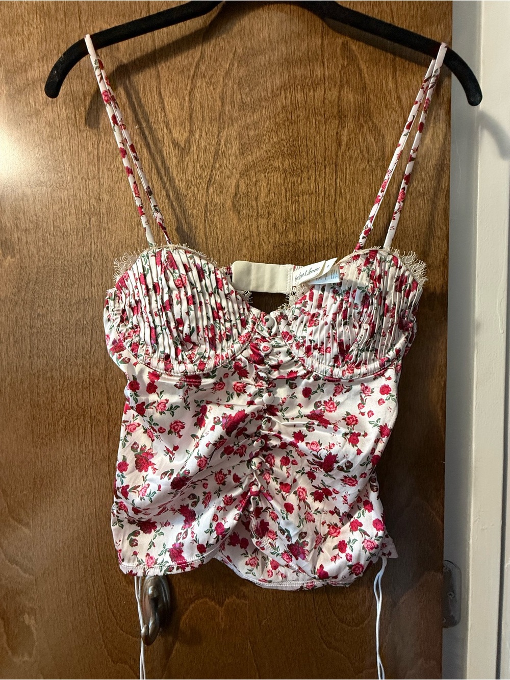 For Love & Lemons - Floral Ruched Bustier Cami